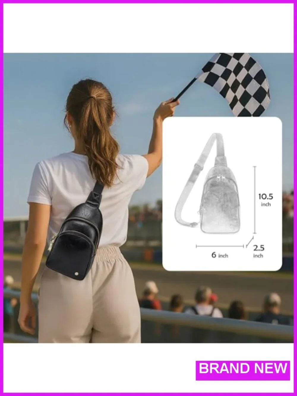 Anti Theft Crossbody Bag RFID Travel Sling Purse for Women, Faux Leather